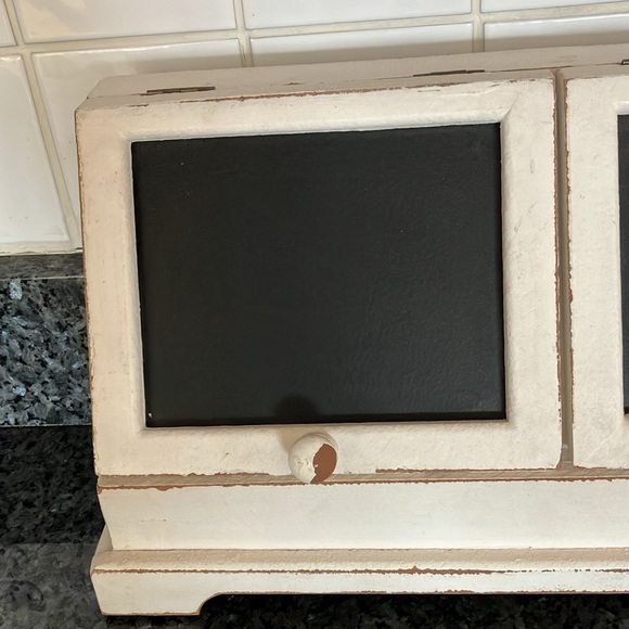 Shabby Chic Tabletop Organization/Storage Unit, Black Front Are Chalkboard - Picture 2 of 14